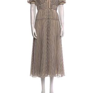 Zara Black and Cream Midi Dress